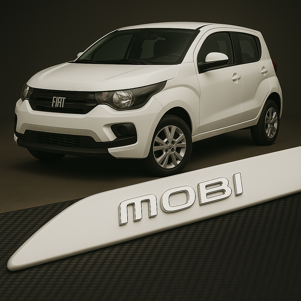 Frisos Laterais Fiat MOBI 2016 a 2025 – Modelo Ponta Facão em Todas as Cores