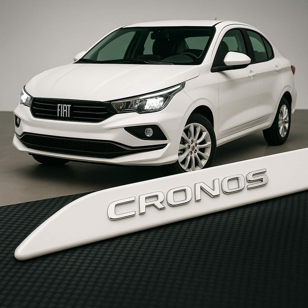 Frisos Laterais Fiat CRONOS 2018 a 2025 – Modelo Ponta Facão em Todas as Cores