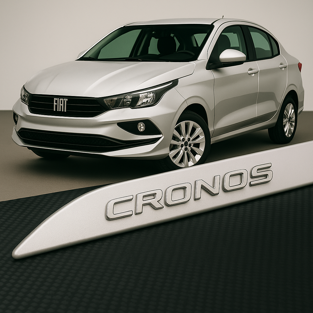 Frisos Laterais Fiat CRONOS 2018 a 2025 – Modelo Ponta Facão em Todas as Cores