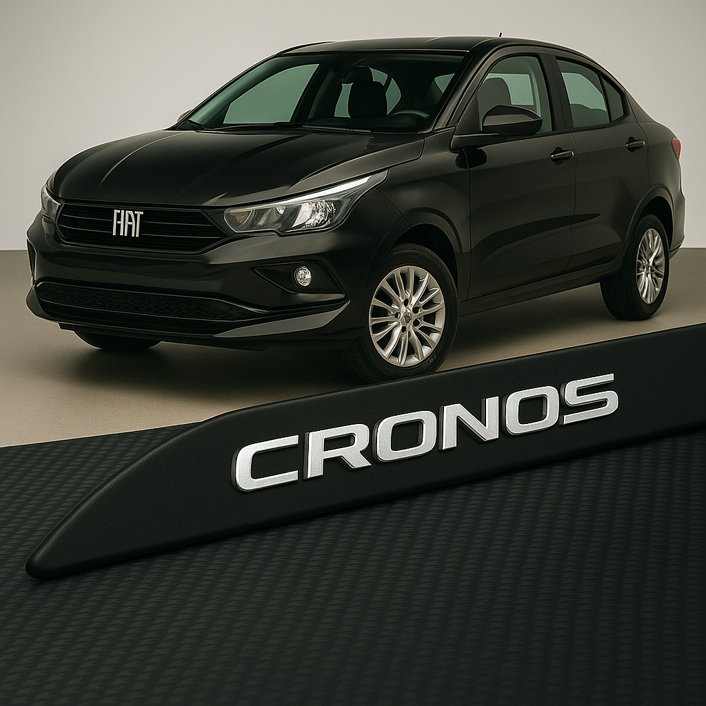 Frisos Laterais Fiat CRONOS 2018 a 2025 – Modelo Ponta Facão em Todas as Cores