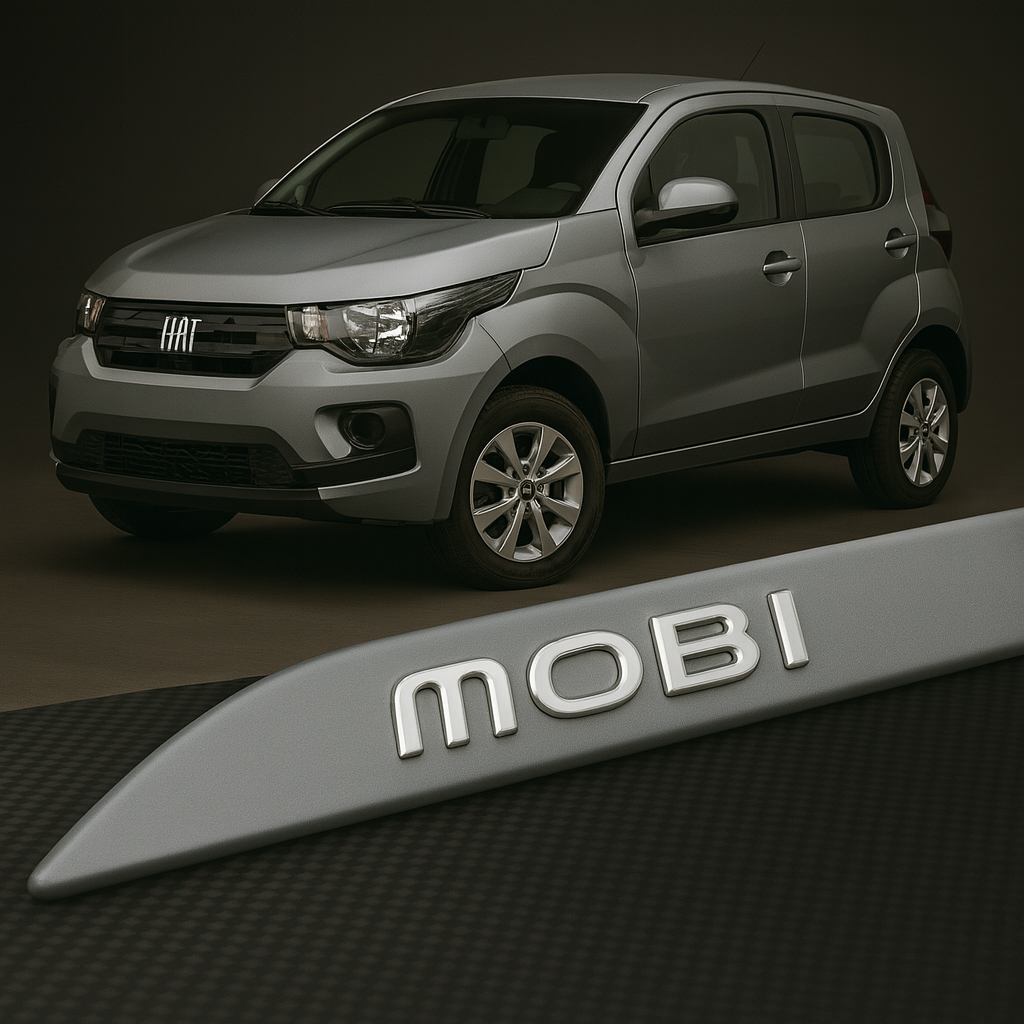 Frisos Laterais Fiat MOBI 2016 a 2025 – Modelo Ponta Facão em Todas as Cores