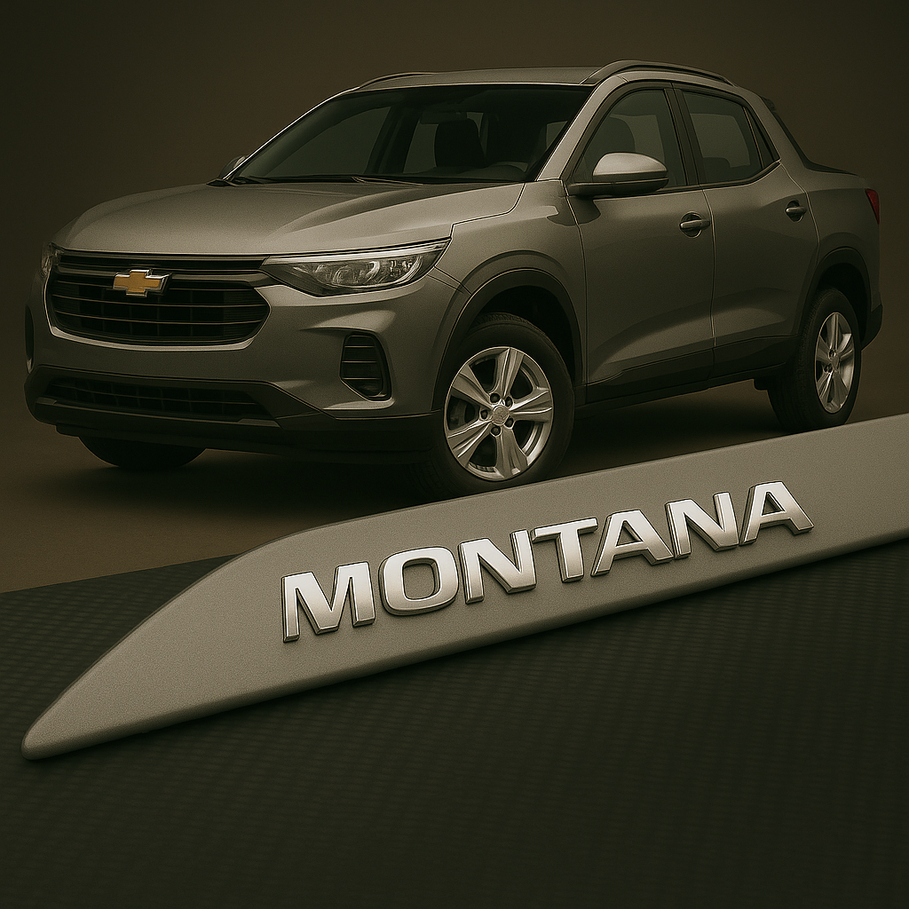 Frisos Laterais Chevrolet MONTANA 2023 a 2025 – Modelo Ponta Facão em Todas as Cores