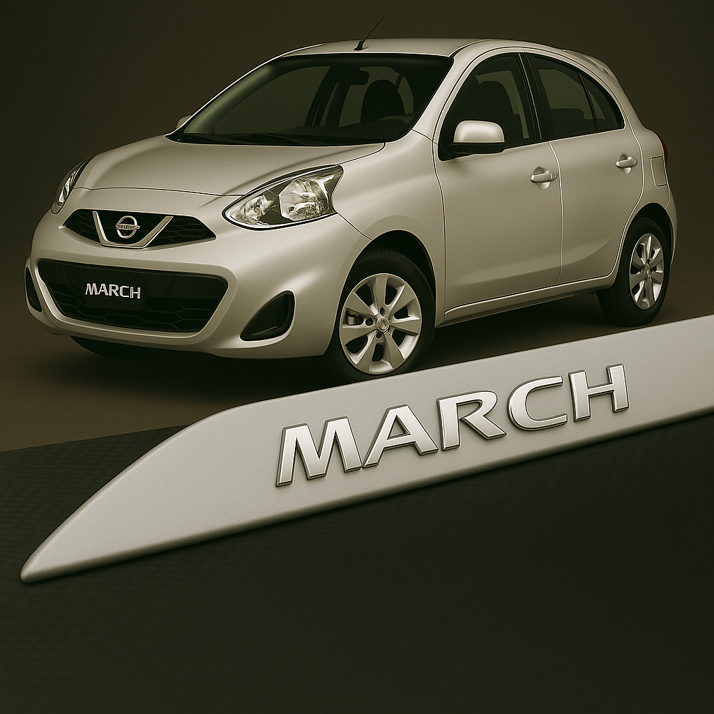 Frisos Laterais Nissan MARCH 2011 a 2020 – Modelo Ponta Facão em Todas as Cores