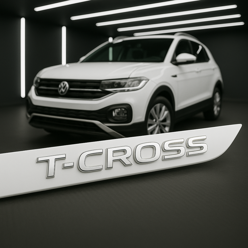Frisos Laterais Volkswagen T-CROSS 2019 a 2025 – Modelo Ponta Facão em Todas as Cores