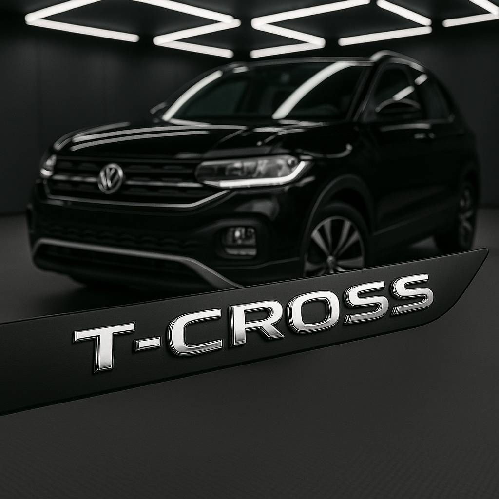 Frisos Laterais Volkswagen T-CROSS 2019 a 2025 – Modelo Ponta Facão em Todas as Cores