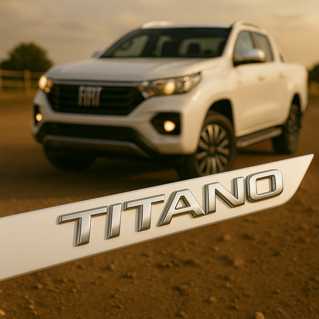 Frisos Laterais Fiat TITANO 2024 a 2025 – Modelo Ponta Facão em Todas as Cores