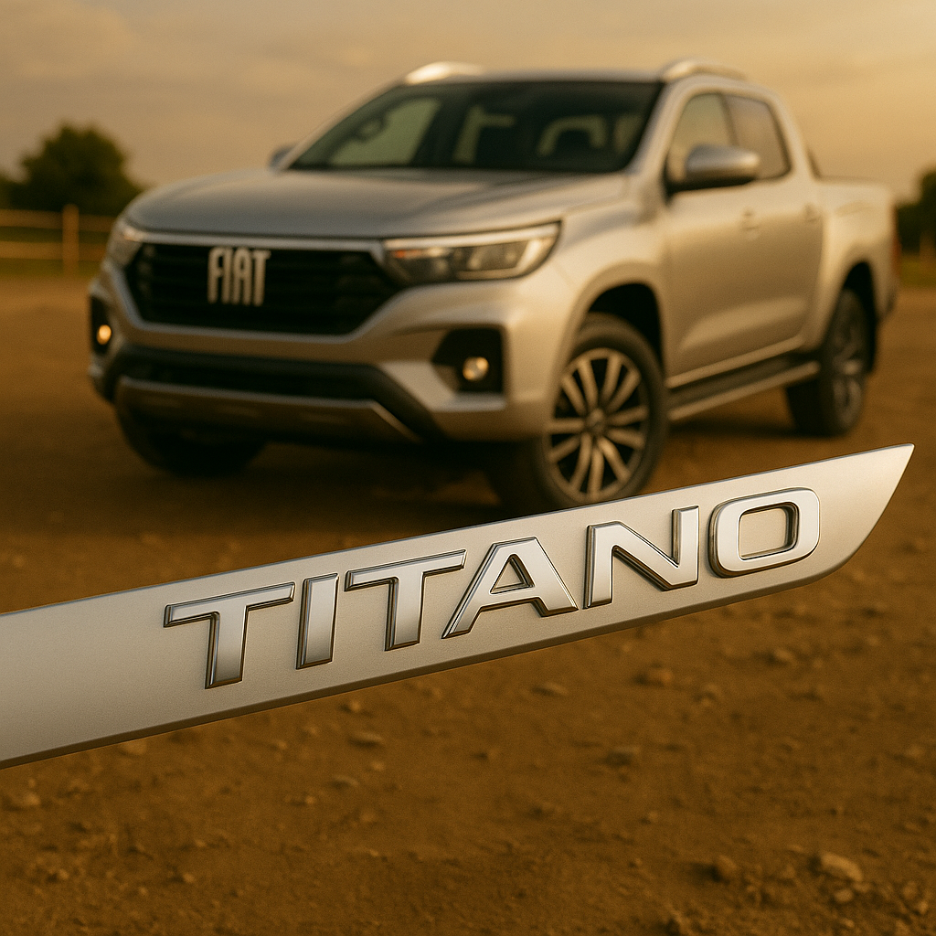 Frisos Laterais Fiat TITANO 2024 a 2025 – Modelo Ponta Facão em Todas as Cores