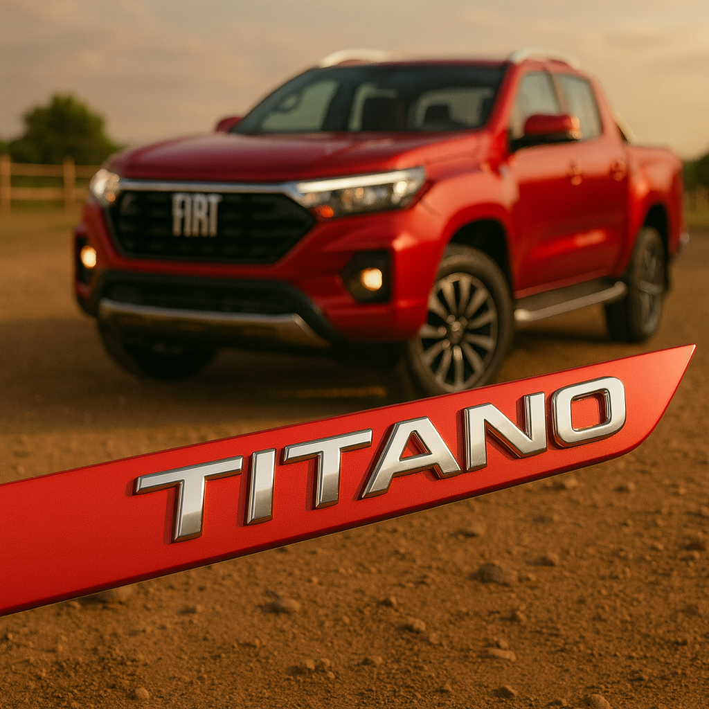 Frisos Laterais Fiat TITANO 2024 a 2025 – Modelo Ponta Facão em Todas as Cores