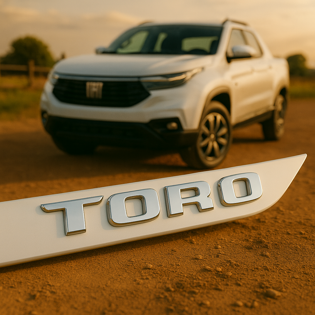 Frisos Laterais Fiat TORO 2016 a 2025 – Modelo Ponta Facão em Todas as Cores