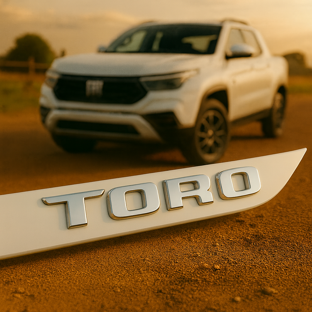Frisos Laterais Fiat TORO 2016 a 2025 – Modelo Ponta Facão em Todas as Cores