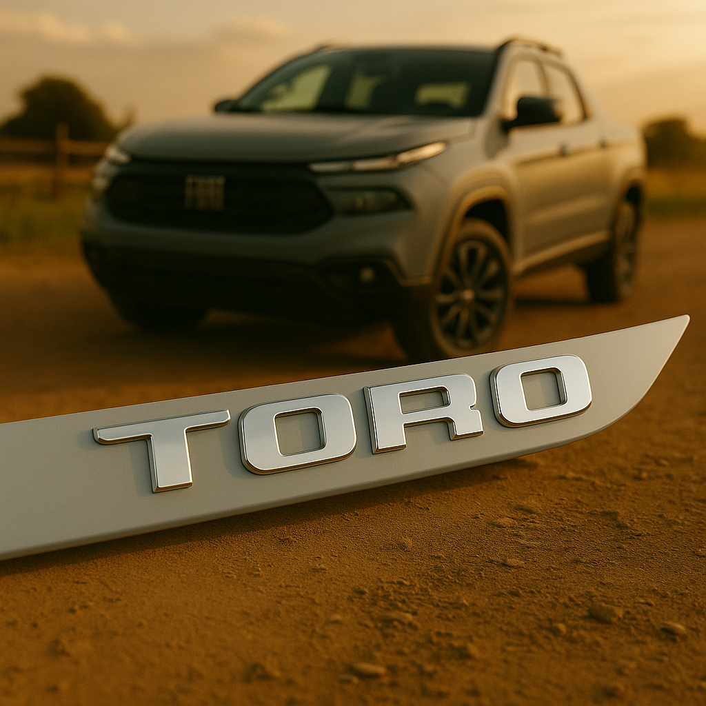 Frisos Laterais Fiat TORO 2016 a 2025 – Modelo Ponta Facão em Todas as Cores