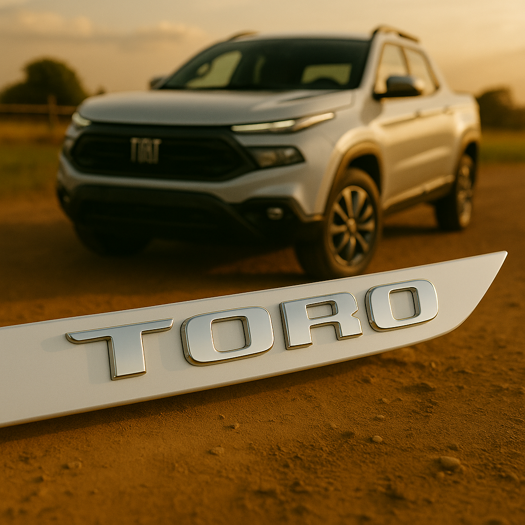 Frisos Laterais Fiat TORO 2016 a 2025 – Modelo Ponta Facão em Todas as Cores