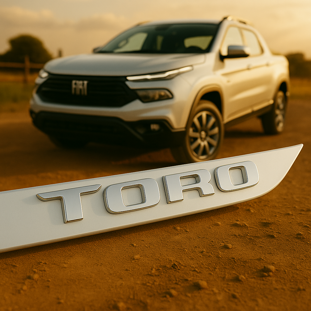 Frisos Laterais Fiat TORO 2016 a 2025 – Modelo Ponta Facão em Todas as Cores