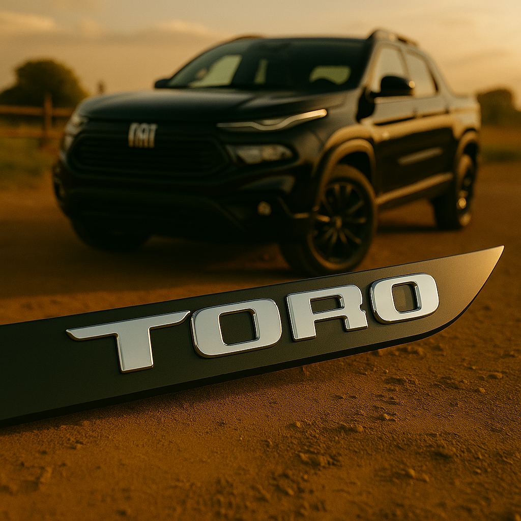 Frisos Laterais Fiat TORO 2016 a 2025 – Modelo Ponta Facão em Todas as Cores