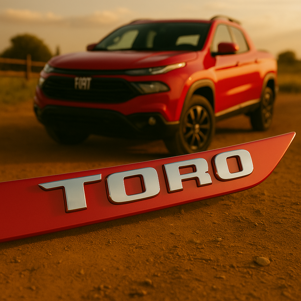 Frisos Laterais Fiat TORO 2016 a 2025 – Modelo Ponta Facão em Todas as Cores