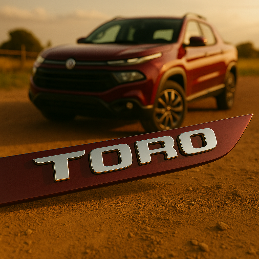 Frisos Laterais Fiat TORO 2016 a 2025 – Modelo Ponta Facão em Todas as Cores