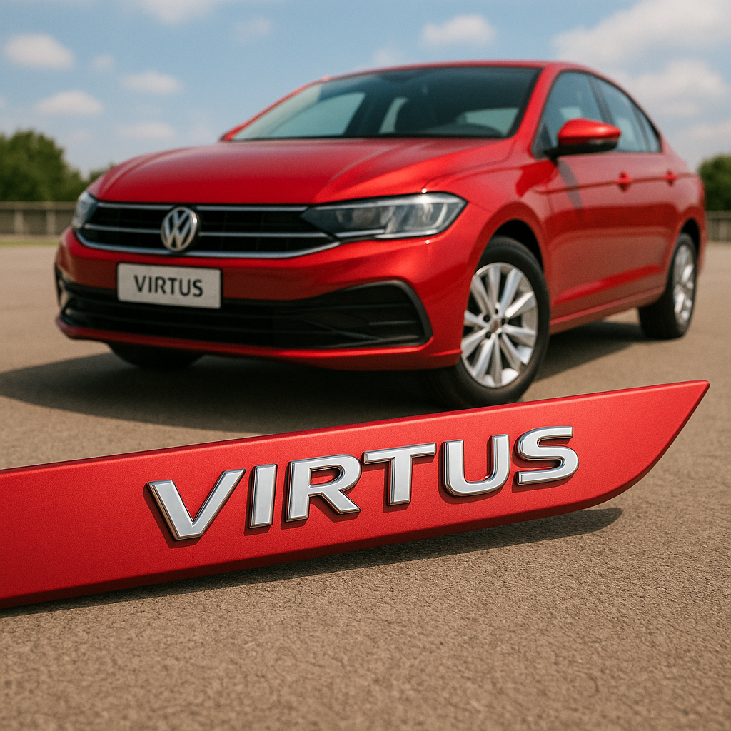 Frisos Laterais Volkswagen VIRTUS 2018 a 2025 – Modelo Ponta Facão em Todas as Cores