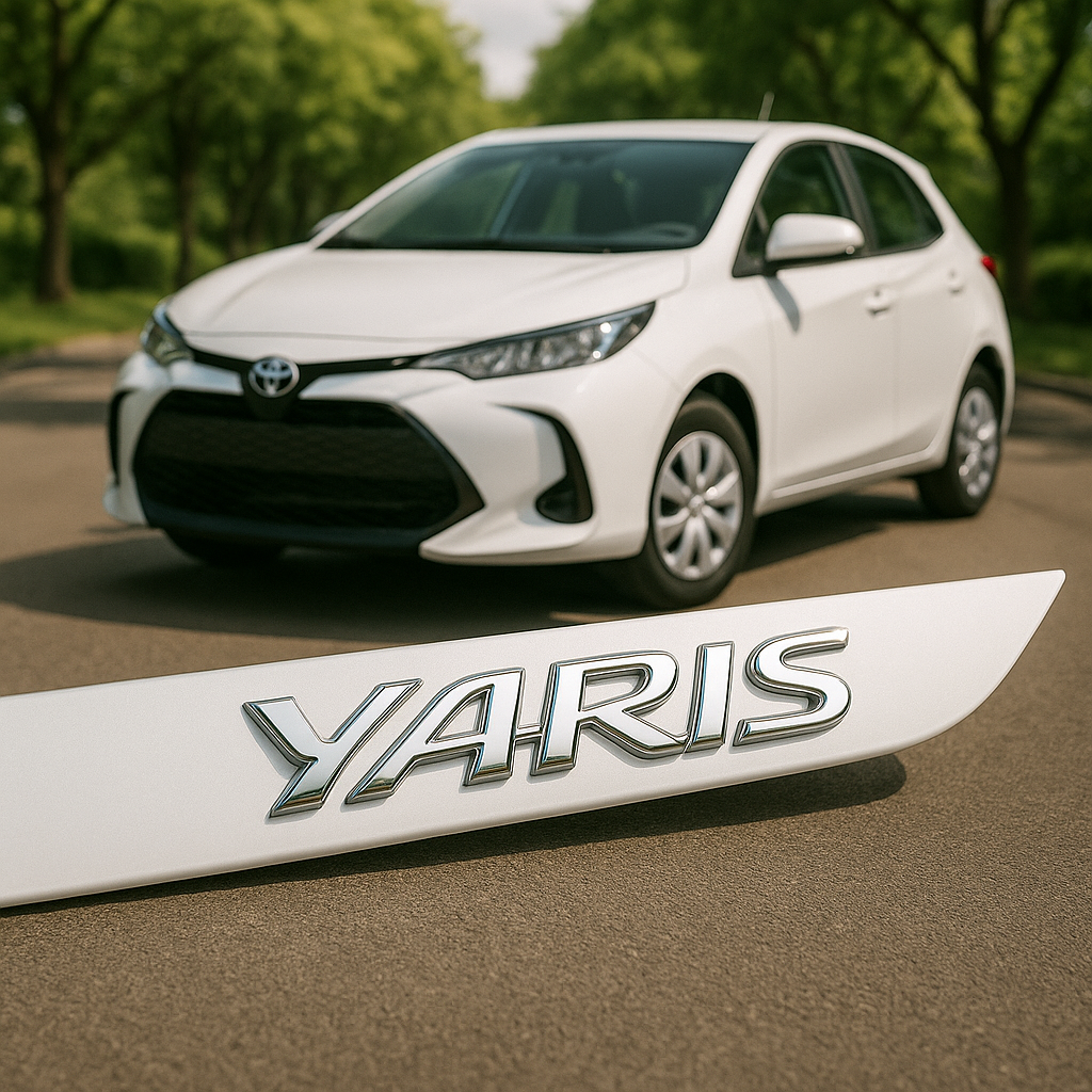 Frisos Laterais Toyota YARIS Hatch/Sedan 2018 a 2025 – Modelo Ponta Facão em Todas as Cores