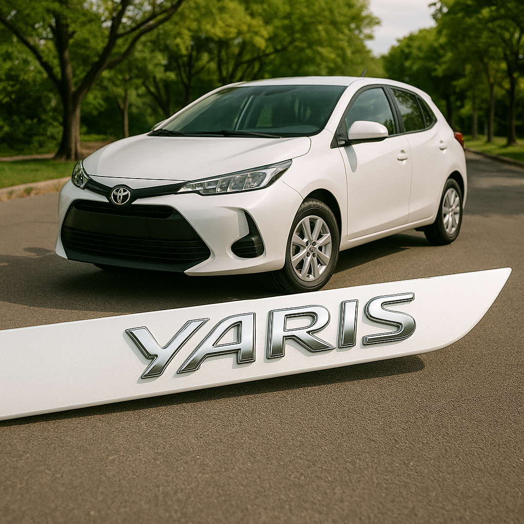 Frisos Laterais Toyota YARIS Hatch/Sedan 2018 a 2025 – Modelo Ponta Facão em Todas as Cores
