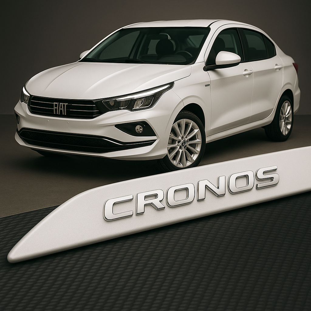 Frisos Laterais Fiat CRONOS 2018 a 2025 – Modelo Ponta Facão em Todas as Cores
