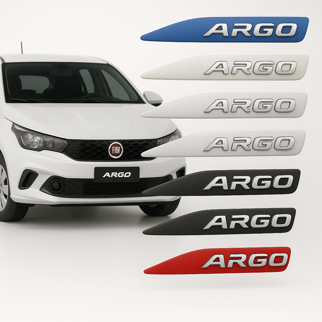 Friso Lateral - Fiat ARGO Prata Bari ¨2017 a 2025¨ . ( Ponta Facão )