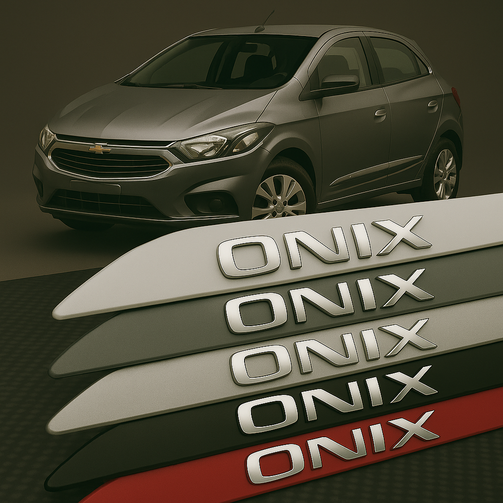 Frisos Laterais Chevrolet ONIX 2013 a 2019 – Modelo Ponta Facão em Todas as Cores