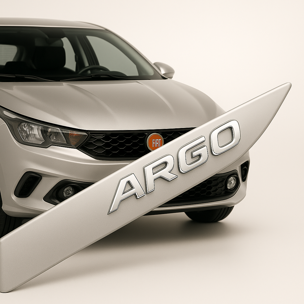 Friso Lateral - Fiat ARGO   Prata Bari  ¨2017 a 2025¨ . ( Ponta Facão )