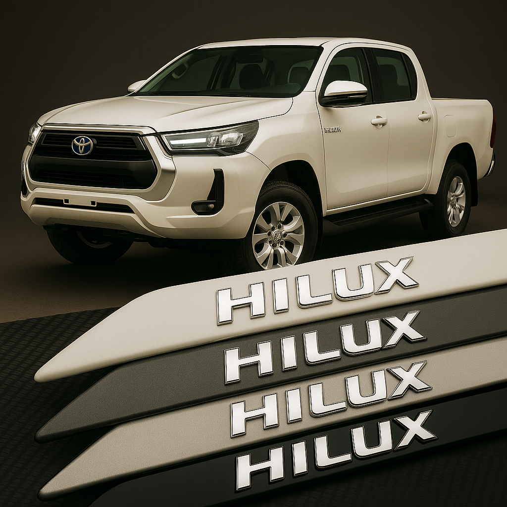 Frisos Laterais TOYOTA HILUX 2006 a 2025 – Modelo Ponta Facão em Todas as Cores