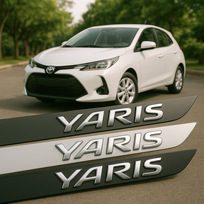 Frisos Laterais Toyota YARIS Hatch/Sedan 2018 a 2025 – Modelo Ponta Facão em Todas as Cores