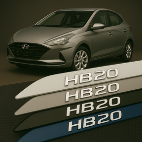Frisos Laterais Hyundai HB20 2012 a 2025 – Modelo Ponta Facão em Todas as Cores