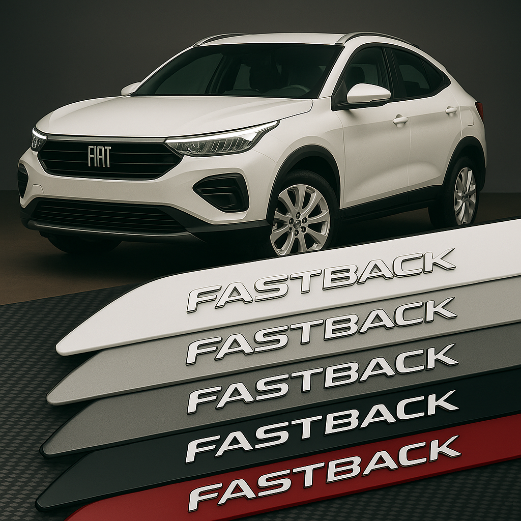 Frisos Laterais Fiat Fastback 2022 a 2025 – Modelo Ponta Facão em Todas as Cores