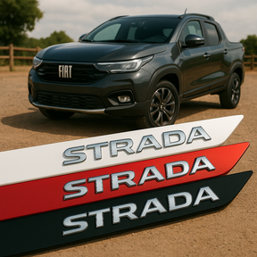 Frisos Laterais Fiat STRADA Cabine Dupla 2020 a 2025 – Modelo Ponta Facão em Todas as Cores