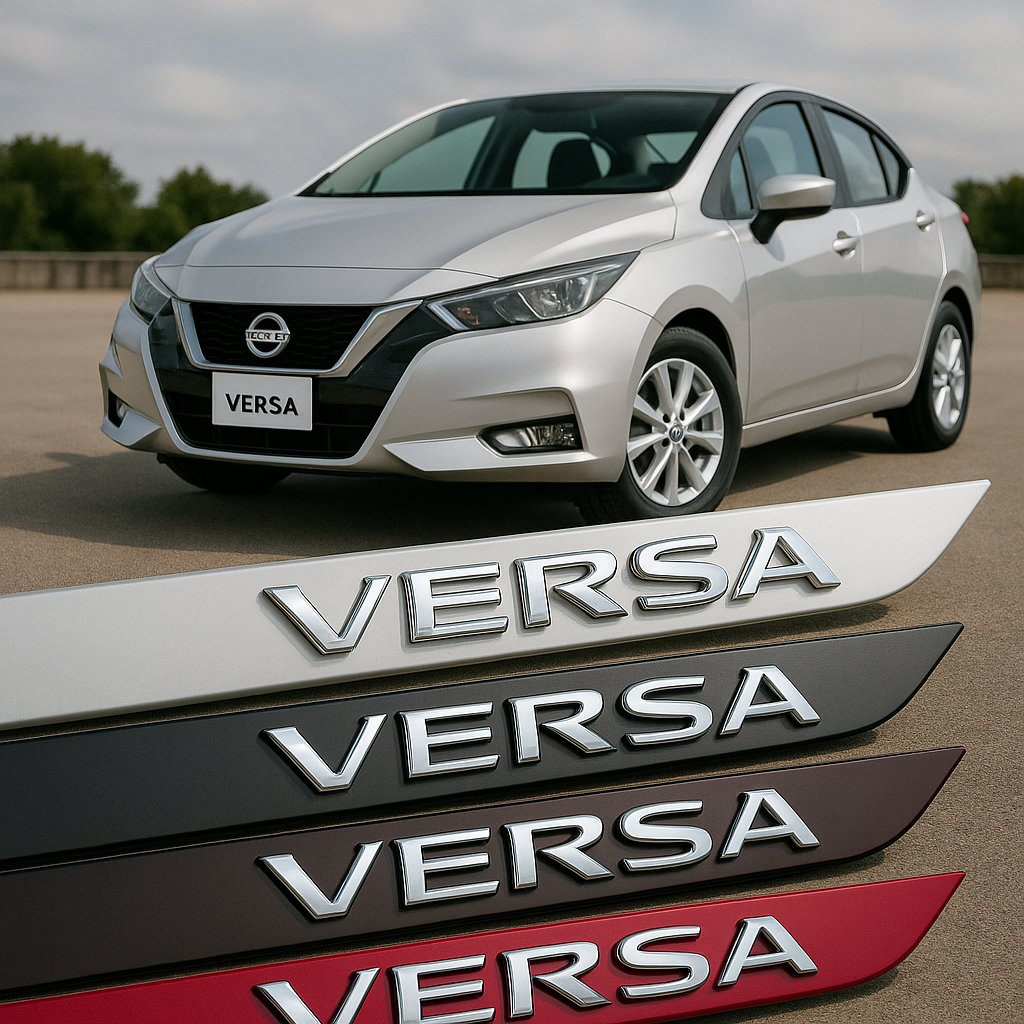 Frisos Laterais Nissan VERSA 2015 a 2025 – Modelo Ponta Facão em Todas as Cores