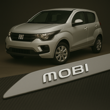 Frisos Laterais Fiat MOBI 2016 a 2025 – Modelo Ponta Facão em Todas as Cores