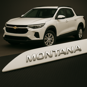 Frisos Laterais Chevrolet MONTANA 2023 a 2025 – Modelo Ponta Facão em Todas as Cores