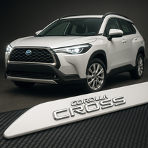 Frisos Laterais Toyota Corolla CROSS 2022 a 2025 – Modelo Ponta Facão em Todas as Cores
