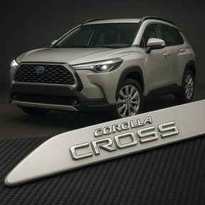 Frisos Laterais Toyota Corolla CROSS 2022 a 2025 – Modelo Ponta Facão em Todas as Cores