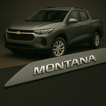 Frisos Laterais Chevrolet MONTANA 2023 a 2025 – Modelo Ponta Facão em Todas as Cores