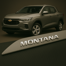 Frisos Laterais Chevrolet MONTANA 2023 a 2025 – Modelo Ponta Facão em Todas as Cores