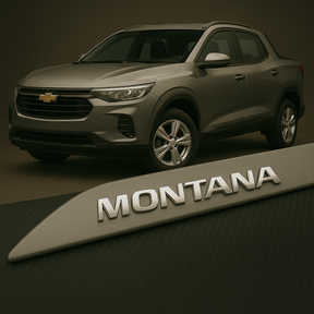 Frisos Laterais Chevrolet MONTANA 2023 a 2025 – Modelo Ponta Facão em Todas as Cores