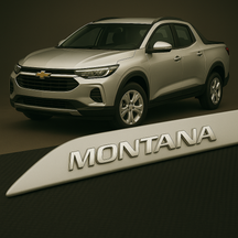 Frisos Laterais Chevrolet MONTANA 2023 a 2025 – Modelo Ponta Facão em Todas as Cores