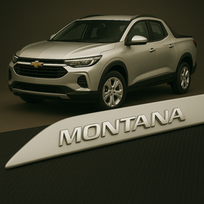 Frisos Laterais Chevrolet MONTANA 2023 a 2025 – Modelo Ponta Facão em Todas as Cores