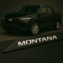 Frisos Laterais Chevrolet MONTANA 2023 a 2025 – Modelo Ponta Facão em Todas as Cores