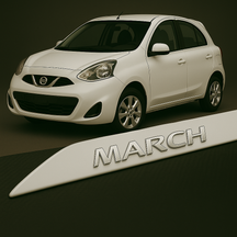 Frisos Laterais Nissan MARCH 2011 a 2020 – Modelo Ponta Facão em Todas as Cores