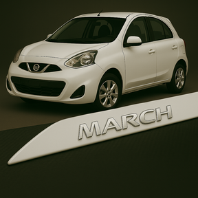 Frisos Laterais Nissan MARCH 2011 a 2020 – Modelo Ponta Facão em Todas as Cores