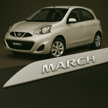 Frisos Laterais Nissan MARCH 2011 a 2020 – Modelo Ponta Facão em Todas as Cores