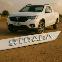 Frisos Laterais Fiat STRADA Cabine Simples 2020 a 2025 – Modelo Ponta Facão em Todas as Cores