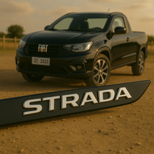 Frisos Laterais Fiat STRADA Cabine Simples 2020 a 2025 – Modelo Ponta Facão em Todas as Cores