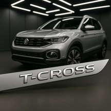 Frisos Laterais Volkswagen  T-CROSS 2019 a 2025 – Modelo Ponta Facão em Todas as Cores