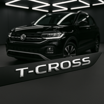 Frisos Laterais Volkswagen  T-CROSS 2019 a 2025 – Modelo Ponta Facão em Todas as Cores